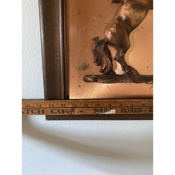 Vintage Midcentury Copper Unicorn 3D Copper Art Piece Unicorn MCM - Picture 9 of 9
